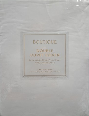 Hotel Accents Cotton Quilt Cover TC-400 White